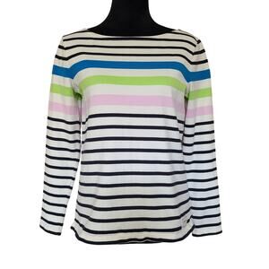 Talbots Authentic Tee Falmouth Stripe Shirt Women S Nautical Cottage Soft Preppy
